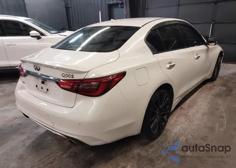 2020 Infiniti Q50 Red Sport 400 Awd from USA, damaged, VIN JN1FV7AR9LM660314